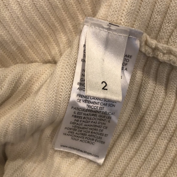 New Victoria Beckham 100% wool ribbed chunky knit oversized turtleneck sweater - Picture 11 of 12